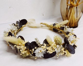 Hair wreath, head wreath, dried flowers, bride, floral decoration, tiara, wedding, JGA, hair accessories, hen party, photo shoot, bridetobe, boho