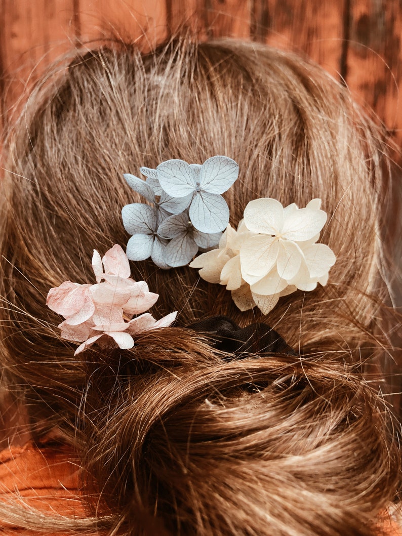 Haarnadeln aus echten getrockneten Blumendezenter HaarschmuckHochzeitsschmuckboho HaarschmuckBlumen fürs HaarBrautschmuckHaarspange Bild 10
