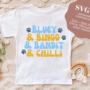Bluey SVG, bluey png, bluey birthday, bluey dress, bluey shirt, bluey font, Blue Dog family Svg, family tree svg, family tree png, paw svg