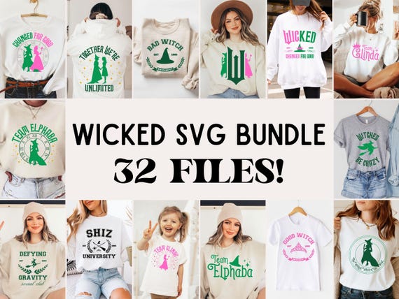 Wicked Movie SVG PNG, wicked shirt, wizard of oz, Wicked musical, Ariana shirt, glinda shirt, elphaba shirt, wizard hat, wicked sweatshirt
