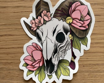 Ram Skull Sticker - Matte Vinyl