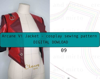Arcane Vi League of Legends cosplay jacket DIGITAL SEWING PATTERN