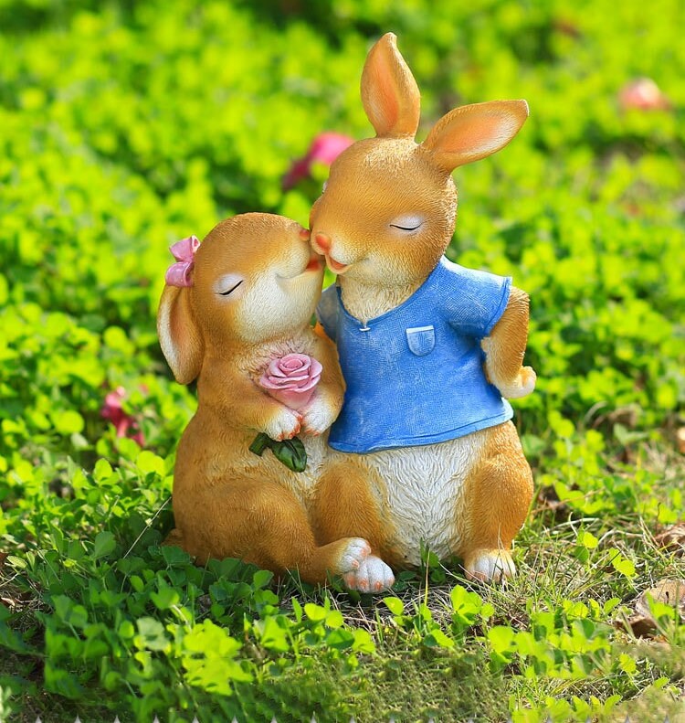 Bunny Decor Garden Patio Decor - Rabbit Planter Hugger 2pcs Indoor Plant Decorations For Flower Pot Cute Bunny Garden Easter Decoration (Pot And
