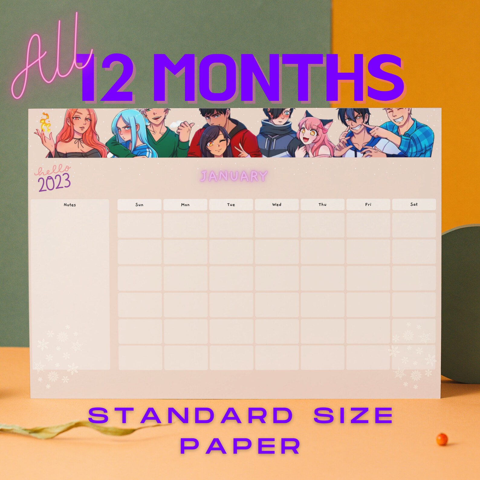 Aphmau Printable Calendar Aphmau 2023 Calendar Aphmau Etsy