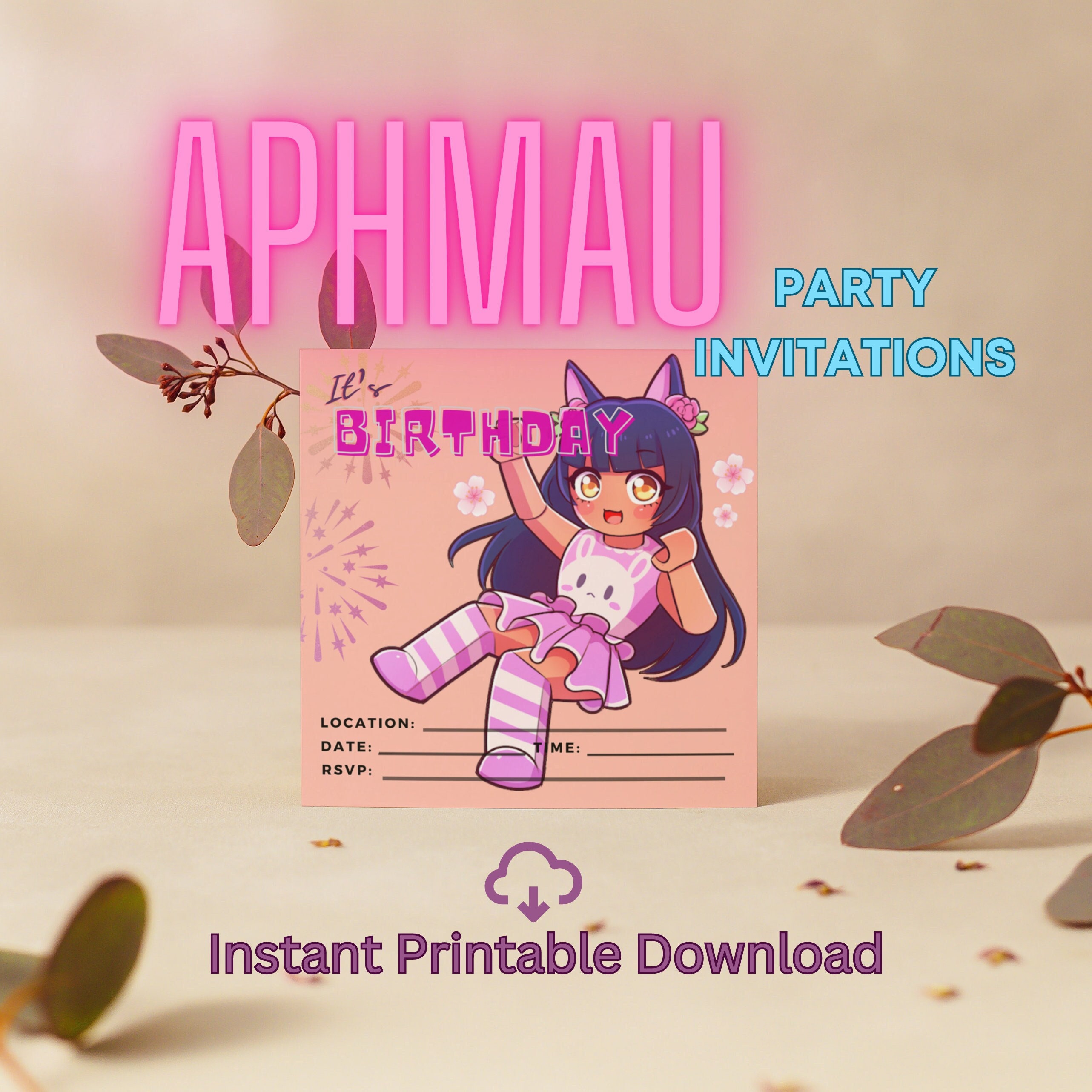 Aphmau Invitations Aphmau Printable Invitations Aphmau Instant Download Aphmau Invitations Aphmau Printable Invitations Aphmau Instant Download