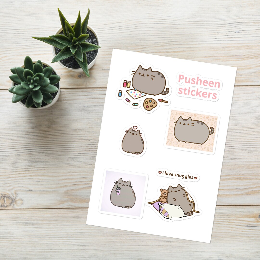 Pusheen PVC Sticker Sheet Pusheen Stickers Pusheen Gifts - Etsy