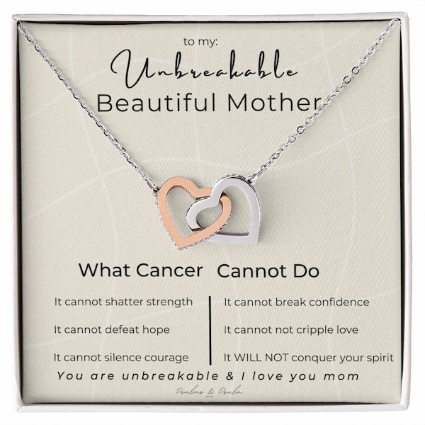 Cancer gifts for Mother, Cancer Gift for Mom, Cancer Necklace For Mom, Cancer Awareness, Cancer Jewelry for Mom, Cancer Support, Rose Gold