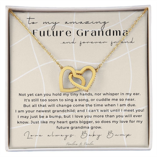 First Time Grandma Baby Announcement Grandparent, New Grandma Gift, Promoted to Grandma Pregnancy Reveal Gift for New Grandmother Gift, 18K