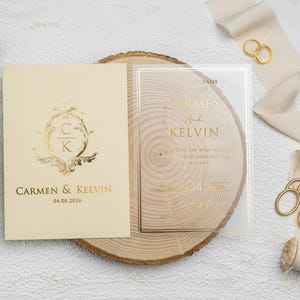 Creme Event Einladungskarte Hochzeitseinladung Taufeinladung Klare Einladungskarten