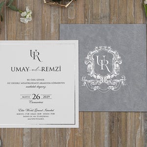 Hochzeitseinladung  Klassische Hochzeitseinladungskarte Elegante Einladung für Hochzeiten