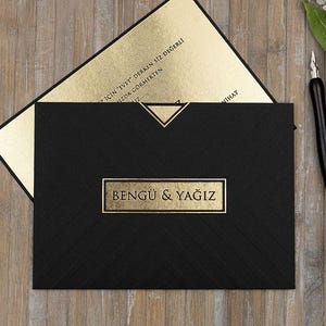 Hochzeitseinladungskarte mit goldenen Details, Hochzeitsvorlage, Verlobungseinladungen
