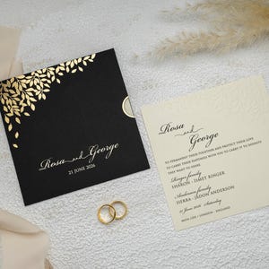 Invitación de boda Tarjeta de boda Invitaciones Invitación elegante de boda