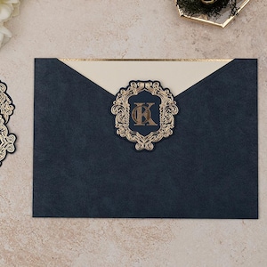 Invito per matrimonio blu navy, invito per battesimo personalizzabile, eleganti biglietti per eventi