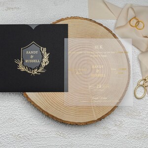 Invitación de boda clara Tarjeta de boda Invitación elegante para fiesta de bodas Tarjeta de compromiso