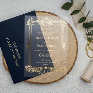Faire-part de baptême bleu marine personnalisable, faire-part de baptême élégant, carte de vœux