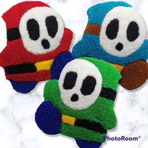 Mario Shyguy Inspired Handmade Tufting Rug / Mini wall art