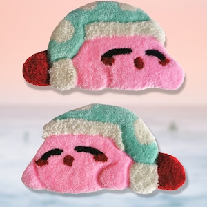 Sleep Kirby style Handmade Tufting Rug / Mini wall art