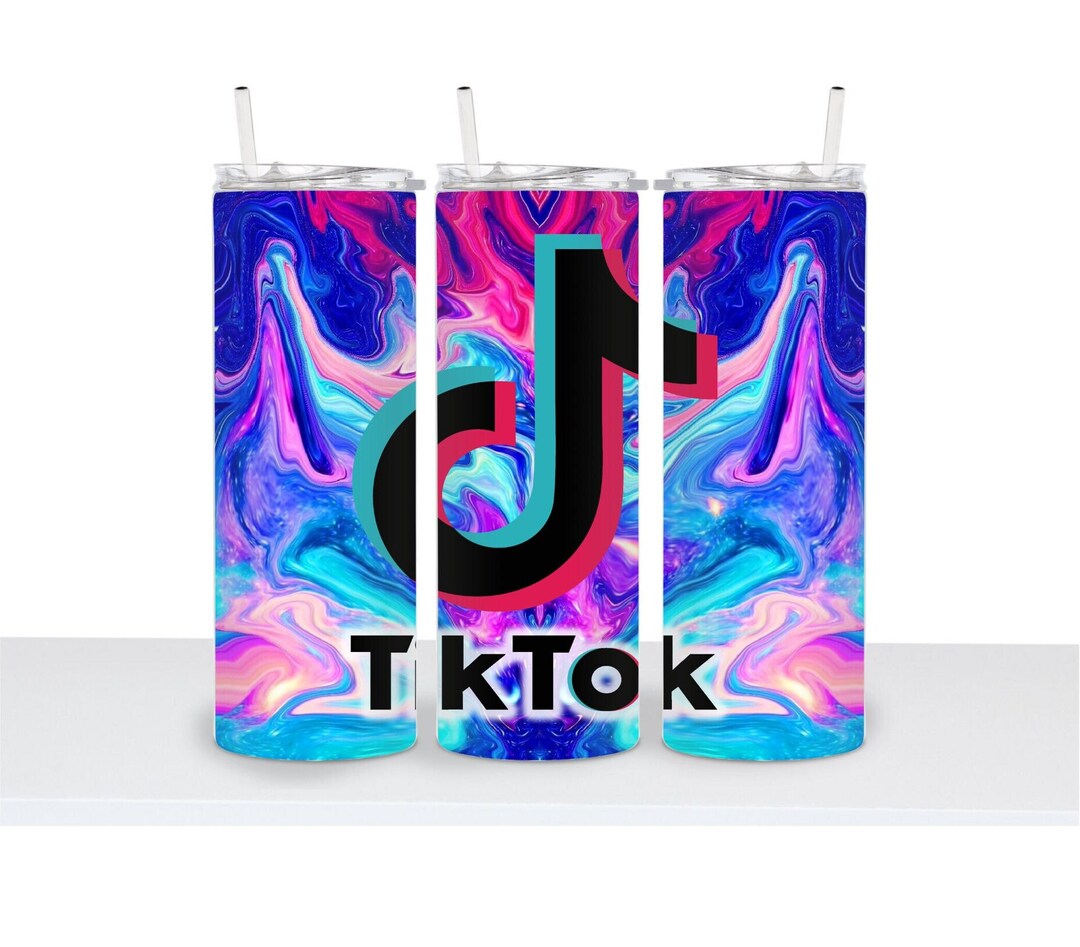 Tiktok Tik Tok 20oz Tumbler With Lid and Straw Etsy