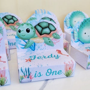 Scatoline confetti personalizzate tema marino