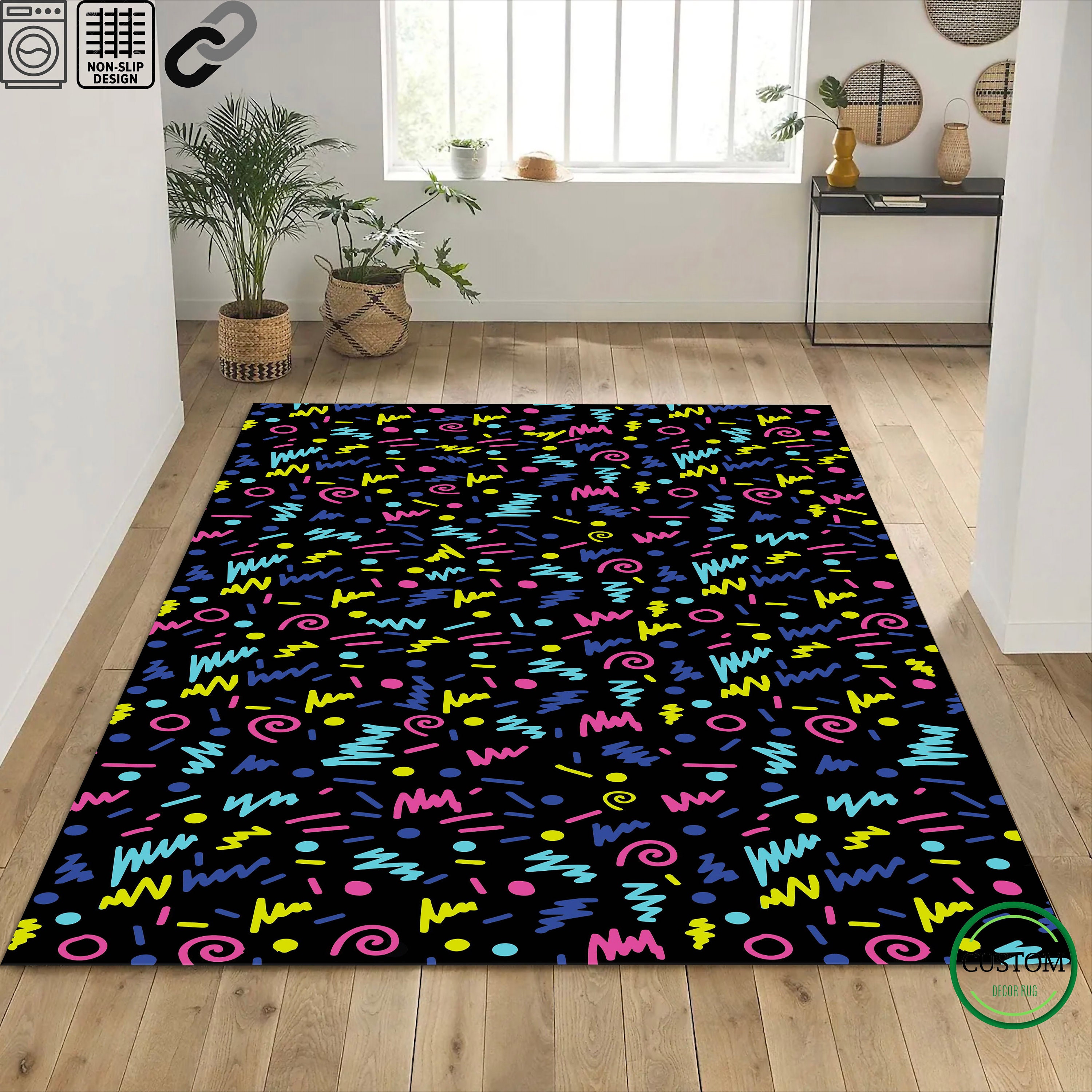 Arcade Carpet Spacey Rug for Gaming Room Gamin Carpet - Etsy