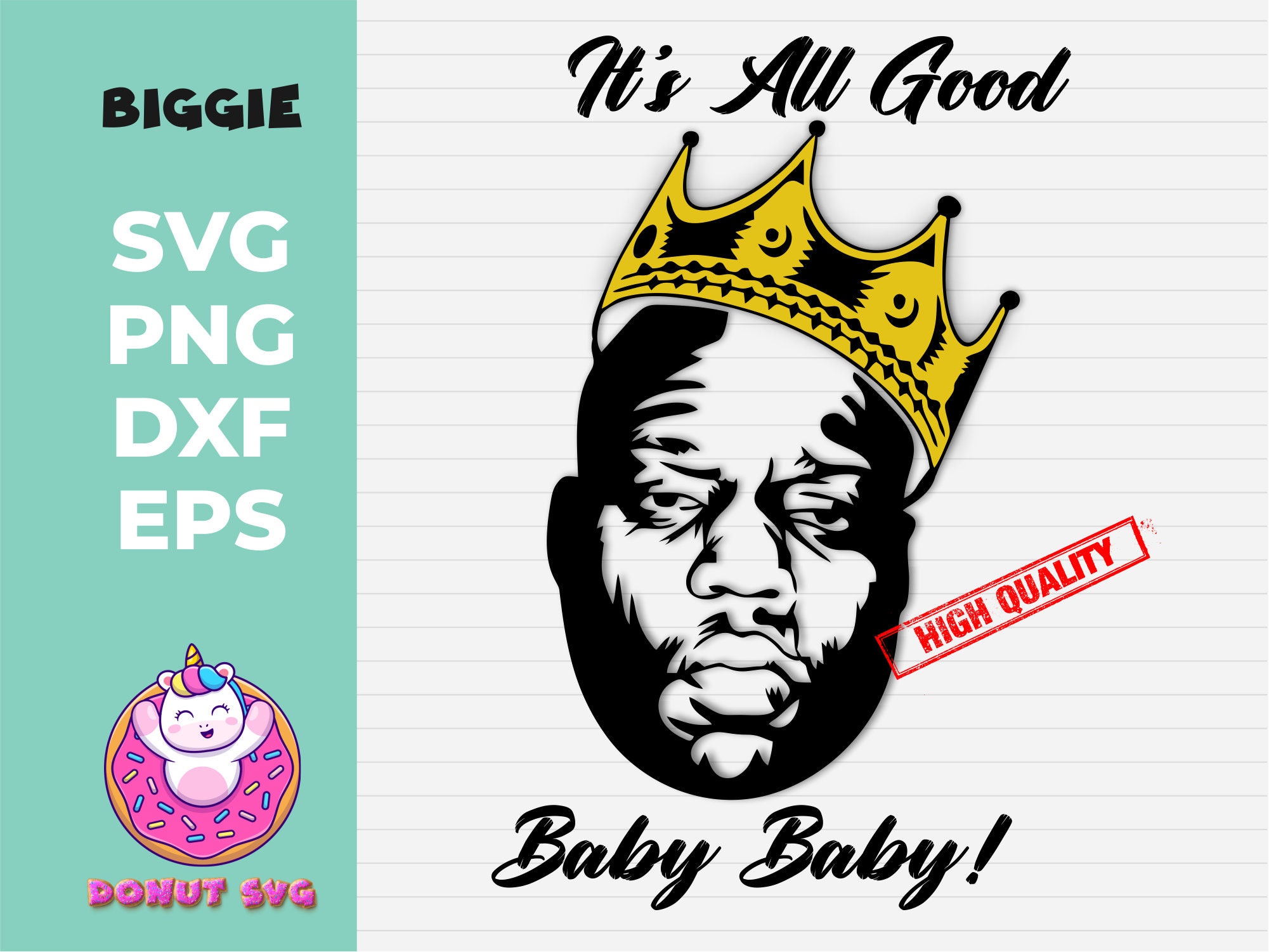 Biggie Svg Biggie Smalls Png B.i.g Tshirts Dxf Laser Cut Files Etsy