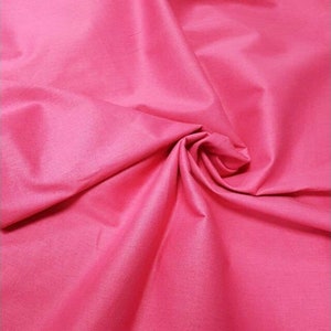 Plain 60 sq 100% Cotton Cerise Pink 58" By The Metre FREE UK DELIVERY