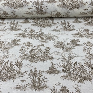 Bespoke Handcrafted Lightly Padded Fabric Notice / Memo Board made using Toile De Jouy French Lovers Olive Green Fabric