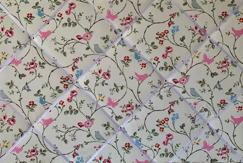 Bespoke Handcrafted Lightly Padded Fabric Notice Memo Bulletin Board ...