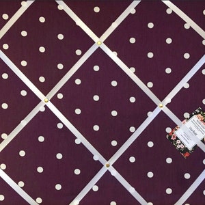 Berry Dotty Lightly Padded Fabric Notice / Memo Board - Bespoke Handcrafted Gift