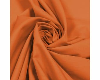 Plain Polycotton Fabric 44 inch By The Metre Orange FREE UK DELIVERY