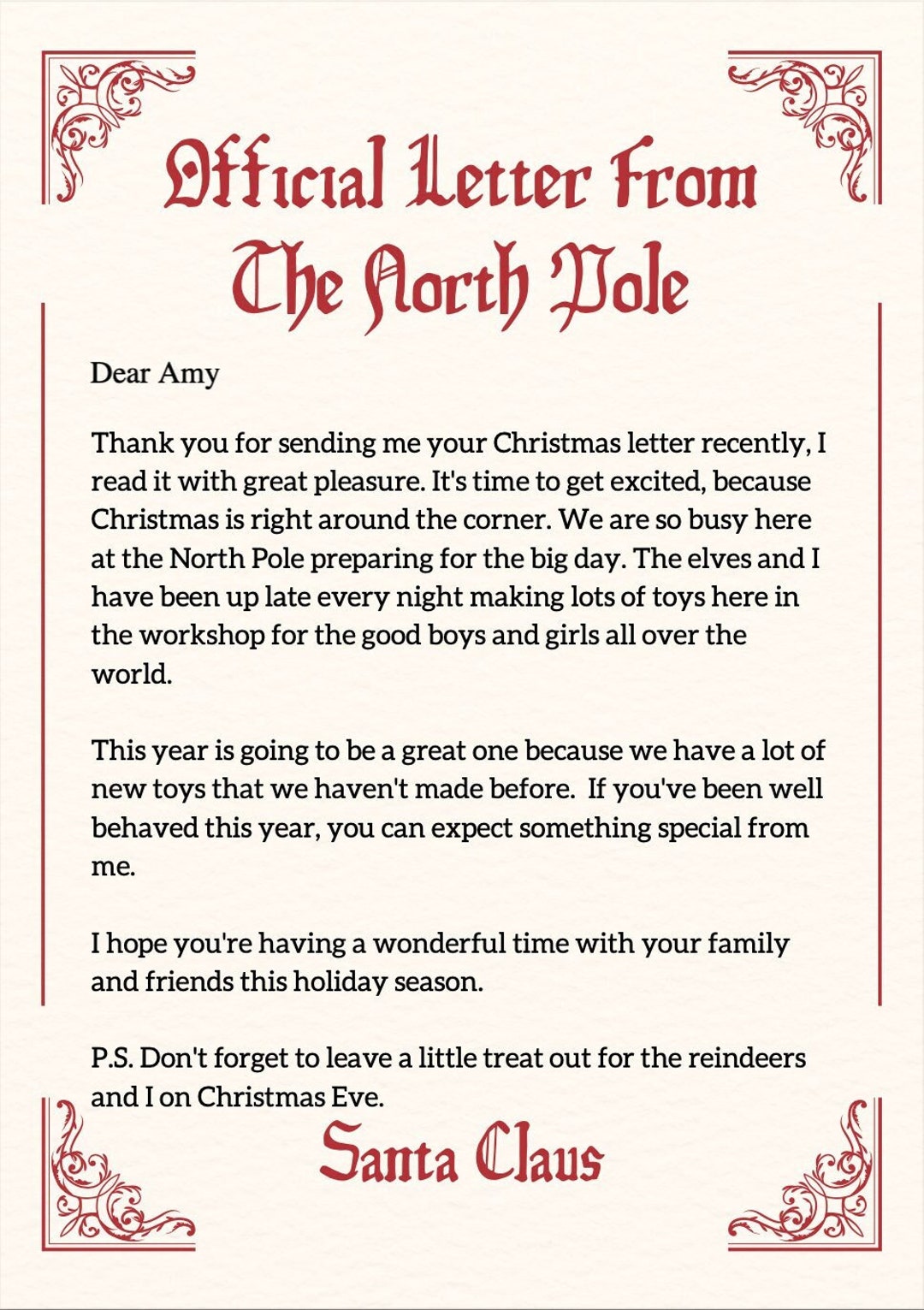 Customisable Editable Name Instant Digital Download PDF Printable