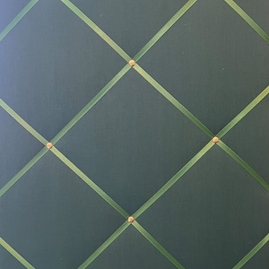 60x40cm Handcrafted Lightly Padded Fabric Notice Bulletin Memo Pin Cork Board Dark Bottle Green Fabric