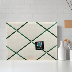 Plain Cream Lightly Padded Fabric Notice Bulletin Memo Board - Bespoke Handcrafted Service