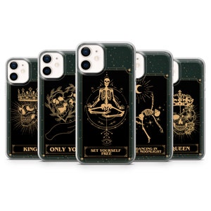 Tarot Phone Case Witch Cover for iPhone 16E, 15, 14, 13, 12 Samsung S25, S24Fe, S23Ultra, A56, A15 Pixel 9A, 9Pro XL, 8A, 8Pro, 7A, 6A