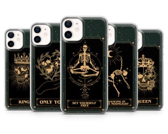 Coque de téléphone Tarot sorcière pour iPhone 15 14 13 12 Pro 11 XR 8 7, Samsung S23 S22 A73 A53 A13 A14 S21 Fe S20, Pixel 8 7 6A