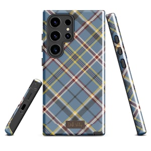 Samsung Tough Case Blue Paid Tartan, Samsung Phone Cover