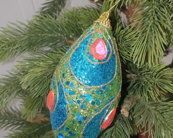INDIAN SUMMER BAUBLE - Set of 5 Vintage Christmas Tree Bauble