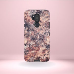 LG Pink Stone Phone Cover Tough Case, G7, G6, G5, and V30