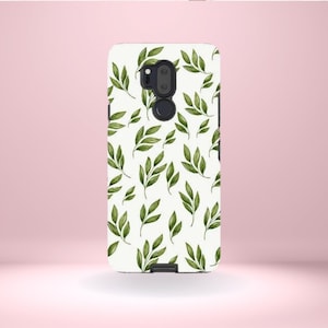 LG Green Tea Leaves Phone Cover Tough Case, G7, G6, G5, and V30
