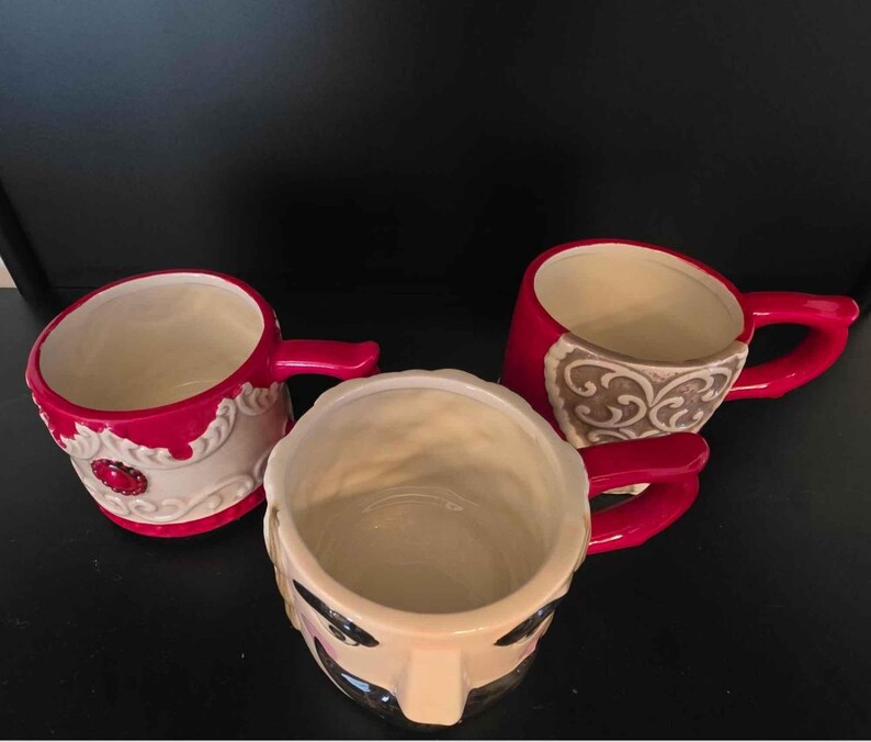 Christmas Nutcracker Ceramic Mug Set | 3 Stackable Holiday Coffee Cup Tower| Christmas Ceramic Mugs Tower Gift Decor