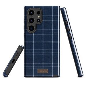 Samsung Tough Case Blue Tartan Samsung Phone Cover