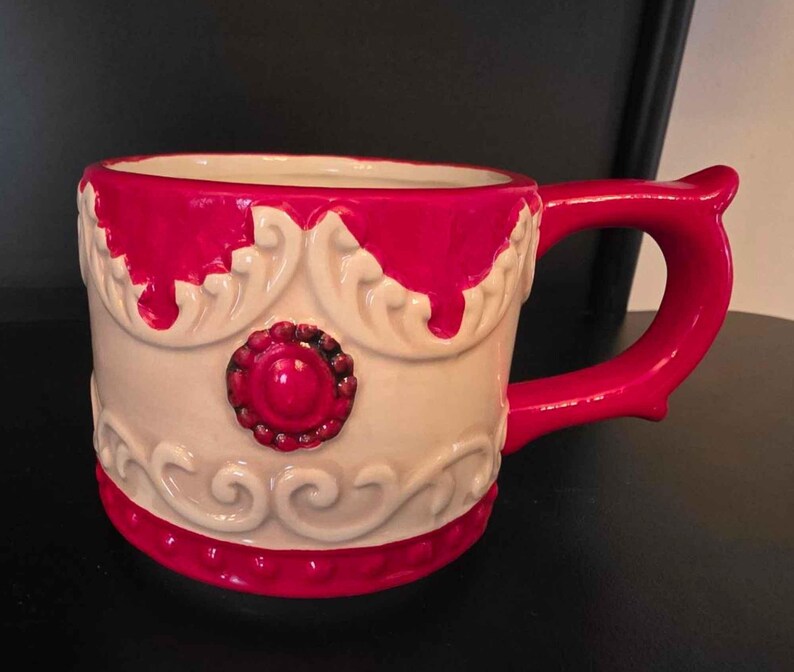 Christmas Nutcracker Ceramic Mug Set | 3 Stackable Holiday Coffee Cup Tower| Christmas Ceramic Mugs Tower Gift Decor