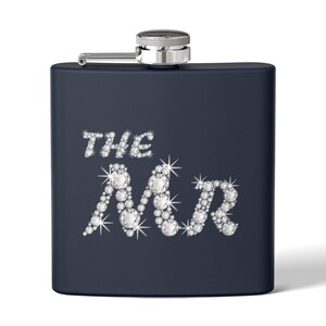 Diamond Glitter Groom Flask - Perfect for Bachelors, Wedding Gifts, Groom Parties, Personalized Gift, Wedding Favors, Groomsmen