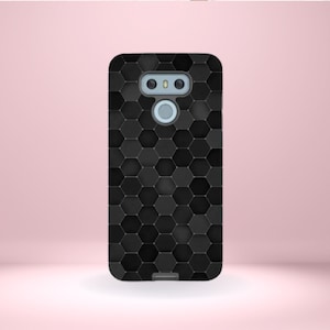 LG Black Mosaic Pattern Phone Cover Tough Case, G7, G6, G5, and V30