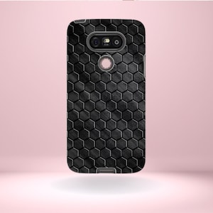 LG Charcoal Mosaic Pattern Phone Cover Tough Case, G7, G6, G5, and V30