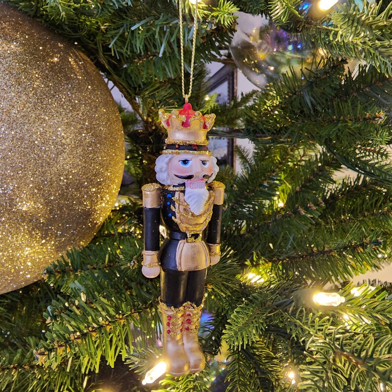 Black & Gold Nutcracker Hanging Christmas Tree Decoration Etsy UK