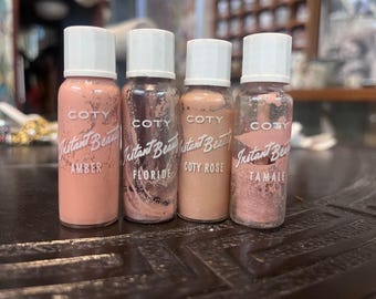 Vintage Coty Instant Beauty Nail Polish Lot 4 Bottles