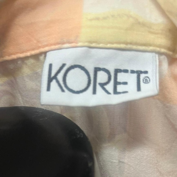 Koret Vintage Pastel Seashell Patchwork Print Blo… - image 5