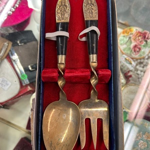 Siam Rosewood Buddha Brass Serving Set