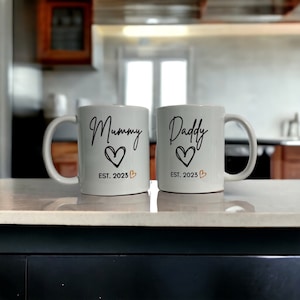 Mummy and Daddy Mugs, Mummy and Mummy, Daddy and Daddy Set, Individual, Mum and Dad Mugs, New parents gifts, Sublimation, dishwasher safe